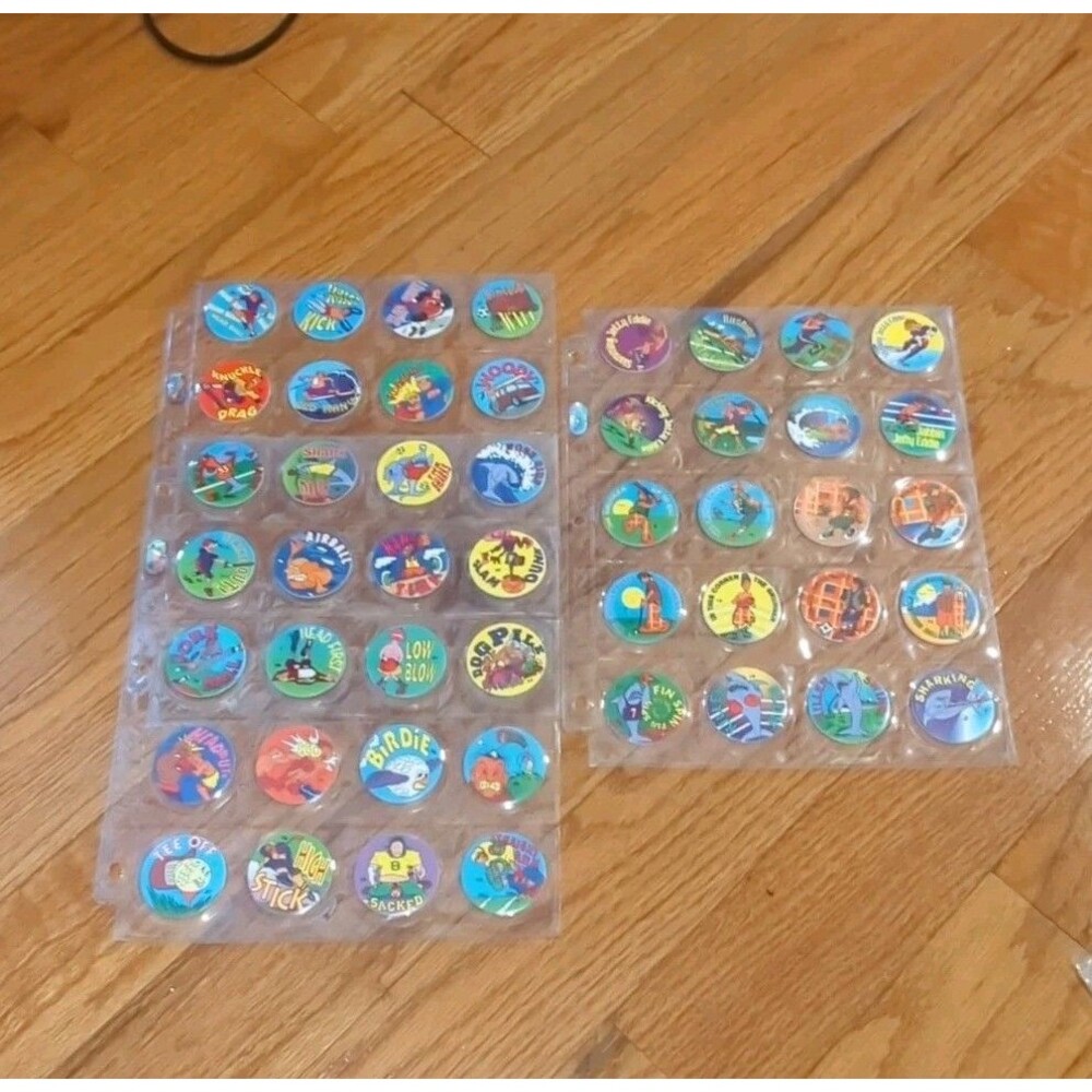 Vintage 1990's Jetty Eddie Milkcaps Pog Slammers complete set of (1-48)